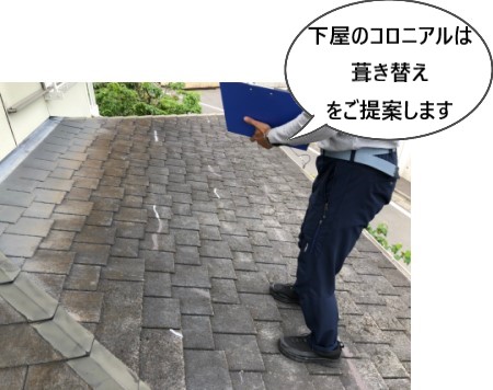 コロニアルの調査　葺き替えご提案